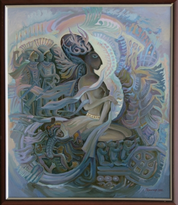 Воинствующая богиня, 85х98, 2011г.